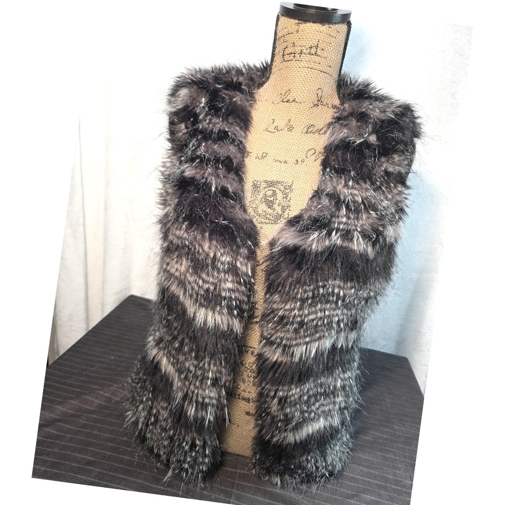 Biba Faux Fox Fur Jacket Womens Shaggy Glamorous Evening Ultra-Soft Y2K Mob Wife